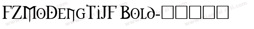 FZMoDengTiJF Bold字体转换